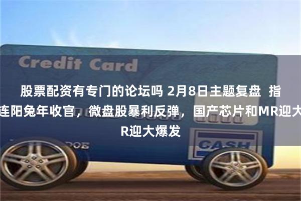 股票配资有专门的论坛吗 2月8日主题复盘  指数三连阳兔年收官，微盘股暴利反弹，国产芯片和MR迎大爆发